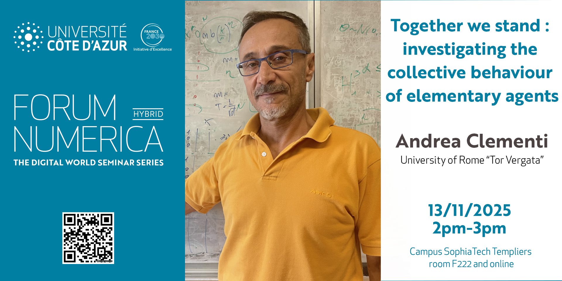 Andrea Clementi - Together we stand : Investigating the collective behaviour of elementary agents